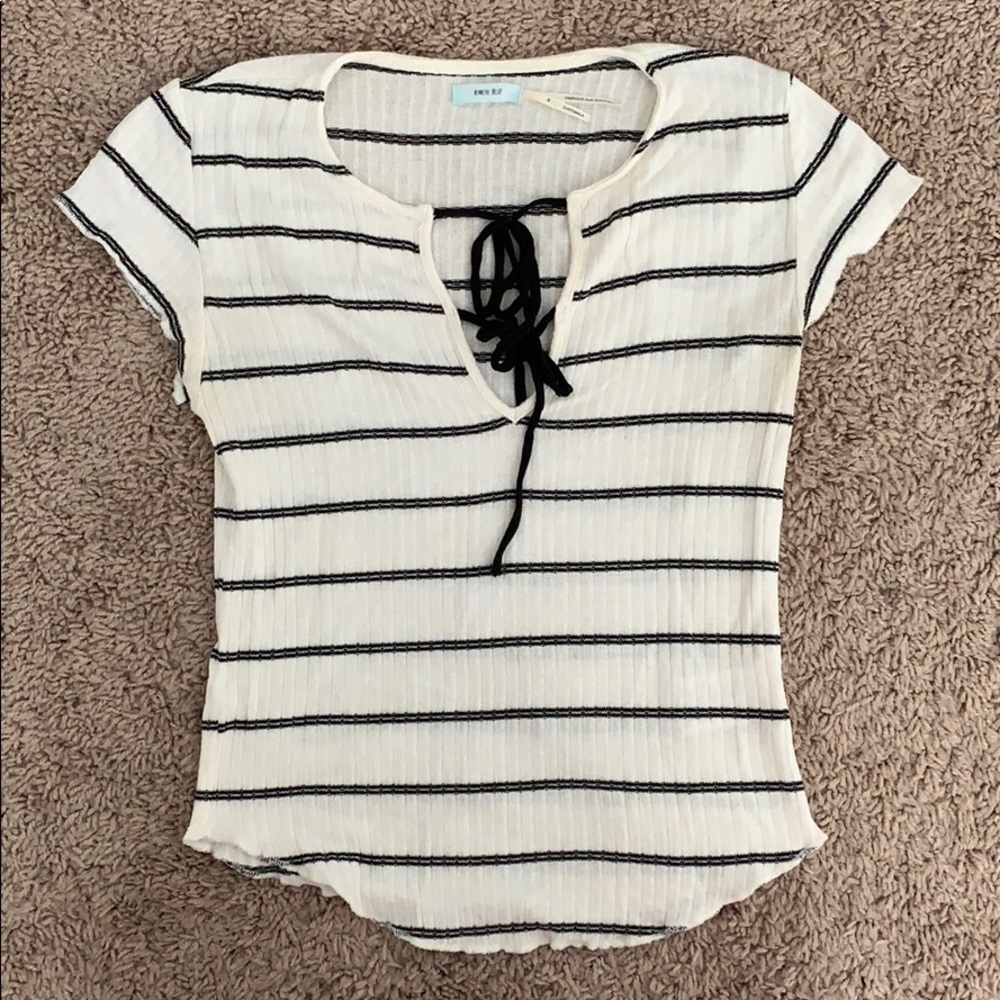 Black and white striped t shirt - kimchi blue